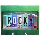 Magnet - License Plate Rocky Mountains Colorado