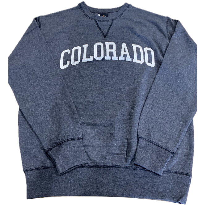 Prairie Mtn Screening Colorado Applique Crew Neck Sweatshirt