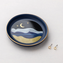 Scout Curated Wears Dish/Earring Set - Moonlight/Midnight Blue