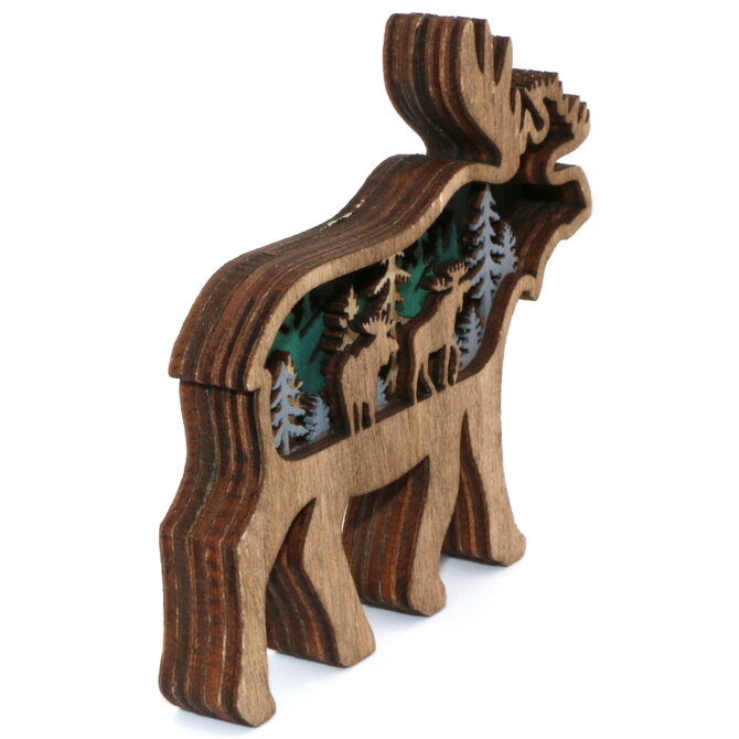 BARRY OWEN INC MAGNET-MOOSE LAYERED WOOD
