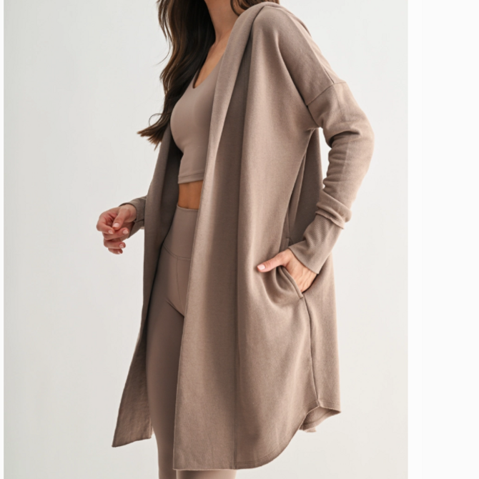 mono b Cardigan - Longline Hoodie