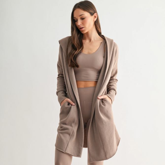 mono b Cardigan - Longline Hoodie