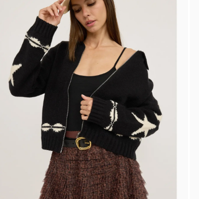 RAISONNEL Jacket - Cozy Pattern Sweater Zip