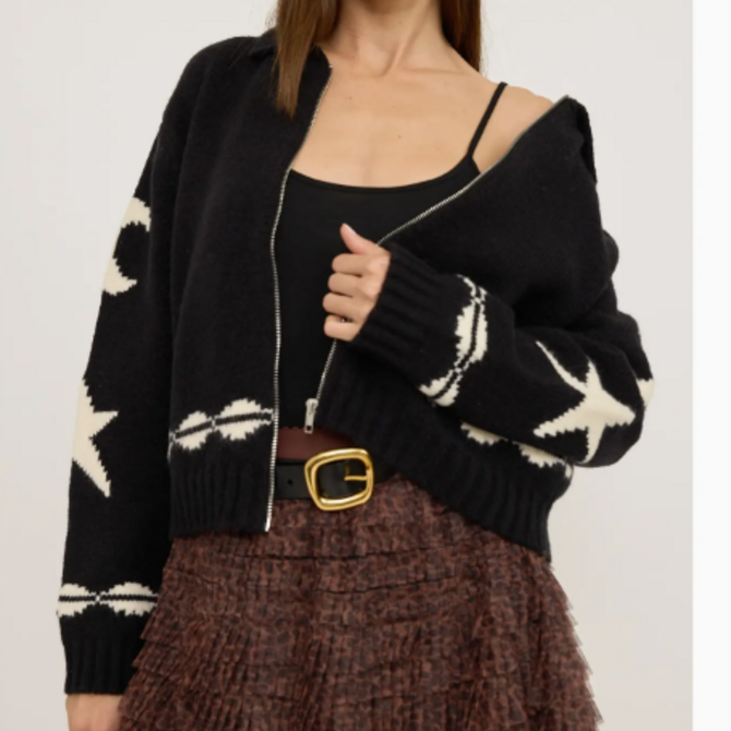 RAISONNEL Jacket - Cozy Pattern Sweater Zip