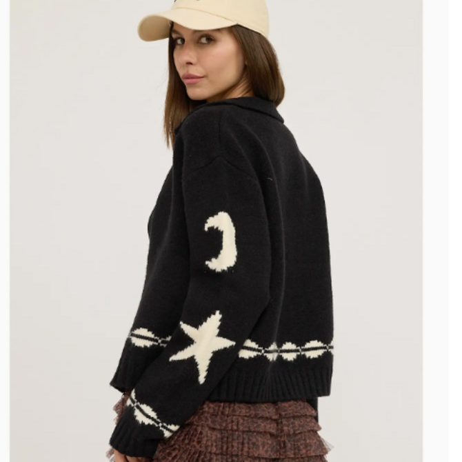 RAISONNEL Jacket - Cozy Pattern Sweater Zip