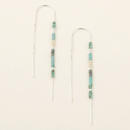Scout Curated Wears Earring - Chromacolor Thread Turquoise Multi/Silver