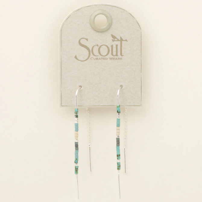 Scout Curated Wears Earring - Chromacolor Thread Turquoise Multi/Silver