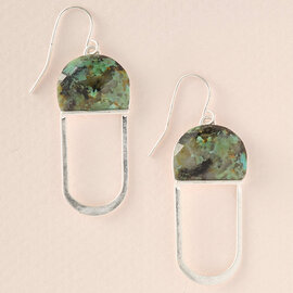 Scout Curated Wears *Earrings - African Turquoise/Silver Chandelier