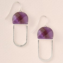 Scout Curated Wears *Earrings - Amethyst/Silver Chandelier