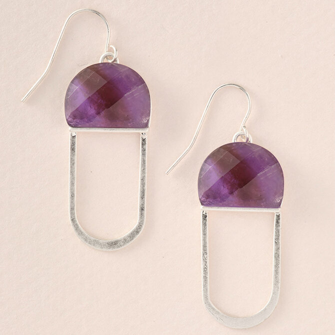 Scout Curated Wears *Earring - Amethyst/Silver Chandelier