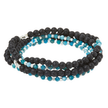 Scout Curated Wears Stone Bracelet Duo - Lava/Apatite/Silver