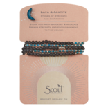 Scout Curated Wears Stone Bracelet Duo - Lava/Apatite/Silver