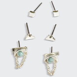 Scout Curated Wears Earring Set - Mountain/Diamond/Blue Howlite/Silver