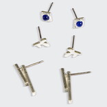 Scout Curated Wears Earring Set - Leaf/Lapis/Silver