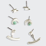 Scout Curated Wears Earring Set - Moon/Lightning/Turquoise/Silver