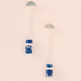 Scout Curated Wears Earring - Lapis/Silver Thread