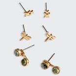 Scout Curated Wears Earring Set - Dragonfly/African Turquoise/Gold