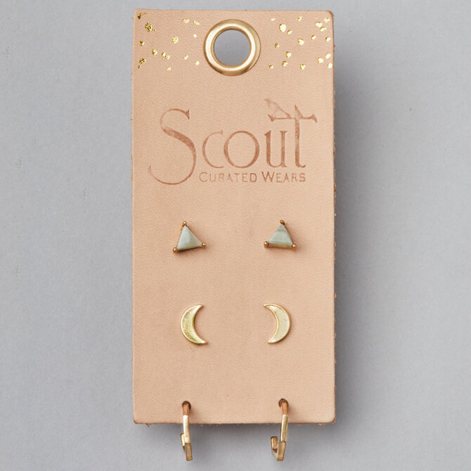Scout Curated Wears Stud Trio - Ella/Gold