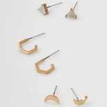 Scout Curated Wears Stud Trio - Ella/Gold