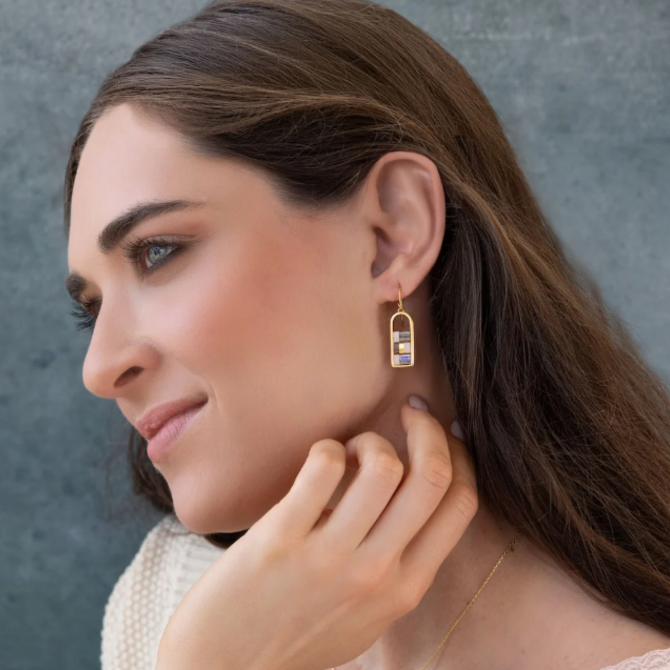 Scout Curated Wears Earring - Good Karma Blush/Topaz/Gold