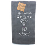 Kay Dee Designs Tea Towel - Woof Embroidered Waffle