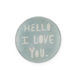 Sugarboo & Co Plate - Hello I Love You Mini Round Decoupage 4"