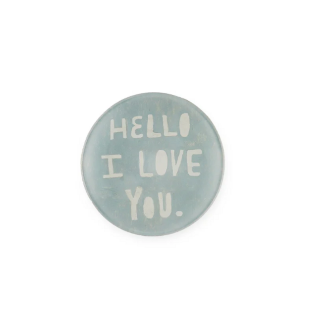 Sugarboo & Co Plate - Hello I Love You Mini Round Decoupage 4"