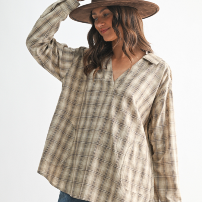 WISHLIST Shirt - Oversized Plaid