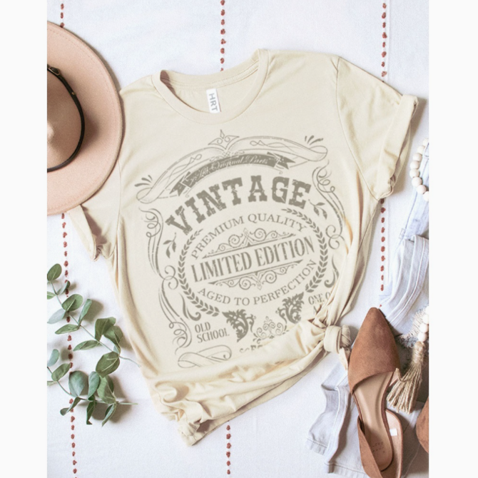 HRT + LUV Tee - Vintage Limited Edition Washed