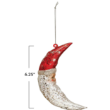Creative Co-Op Ornament - Santa Moon Glass