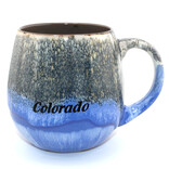 American Gift Corp BOWL/MUG-DRIP GLAZE STRIPE 18OZ ASST