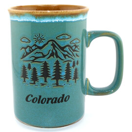 American Gift Corp MUG-MOUNTAIN SCENE DRIP COLORADO 16OZ ASST