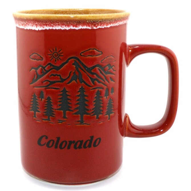 American Gift Corp MUG-Mountain Scene Drip Colorado 16OZ ASST