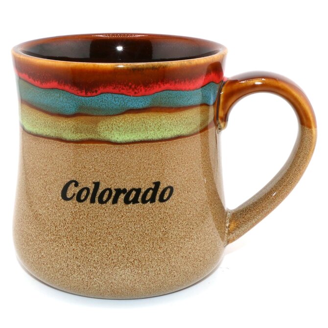 American Gift Corp MUG-COLOR W/ STRIPES COLORADO ASST