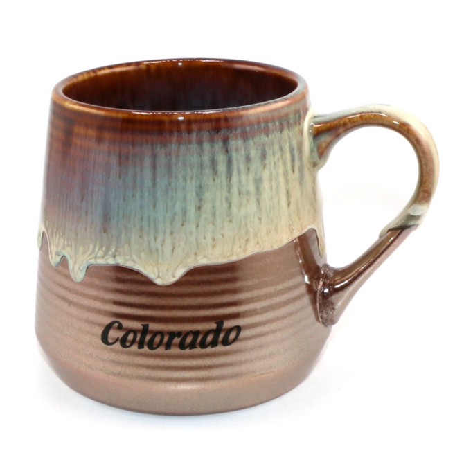 American Gift Corp MUG-METALIC GLAZE CO 18OZ ASST