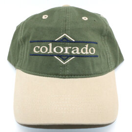 Sanborn Souvenir Co. Inc. CAP-COLORADO DIAMOND DK GREEN/TAN
