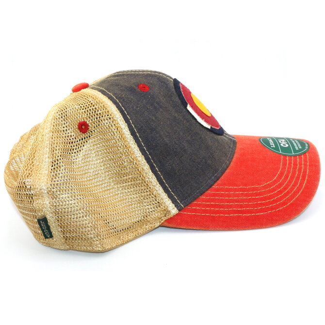 LEGACY CAP-TRK NAVY/SCARLET COLORADO FLAG