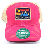LEGACY CAP-Toddler Dark Pink Colorado Mountain Stripes