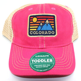 LEGACY CAP-Toddler Dark Pink Colorado Mountain Stripes