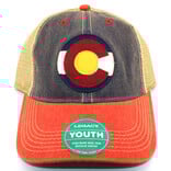 LEGACY CAP-YTH NAVY/SCARLET W/CO FL