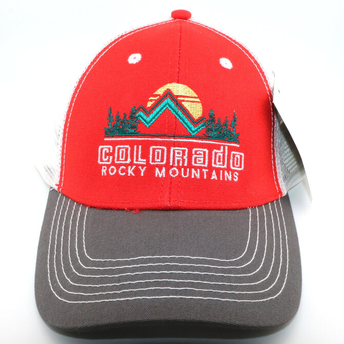 Prairie Mtn Screening CAP-EMB JADED MT POPPY/WHITE