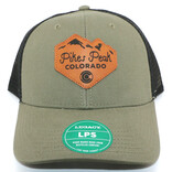 LEGACY CAP-OLIVE/BLK LPS W/LEATHER PP