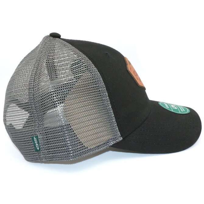 LEGACY CAP-Black/Dark Gray LPS w/Leather Pikes Peak