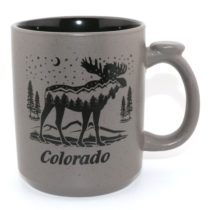 American Gift Corp MUG-MOOSE THUMB HLDR CO 16OZ ASST