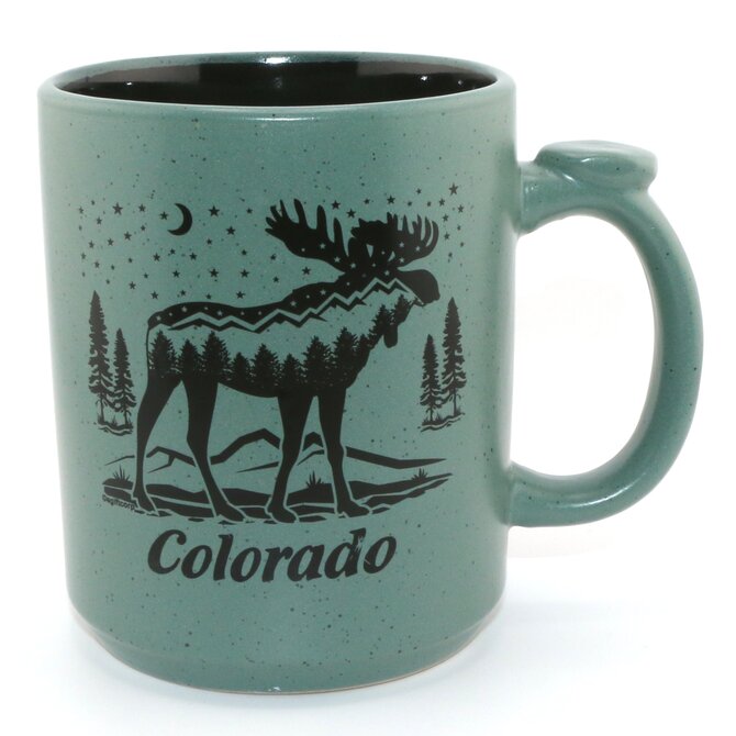 American Gift Corp MUG-MOOSE THUMB HLDR CO 16OZ ASST
