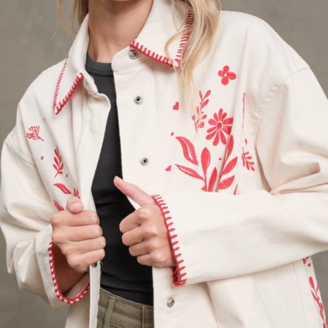 RAISONNEL Jacket - Floral Embroidered
