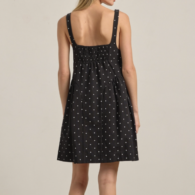 RAISONNEL Dress - Polka Dot Button Down Mini
