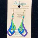 ADAJIO LEFT HAND STUDIOS Earring - 3 Part Blue/Green Drops