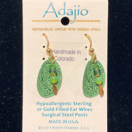 ADAJIO LEFT HAND STUDIOS Earring - Apple Green/Berries
