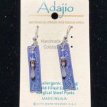 ADAJIO LEFT HAND STUDIOS Earring - Deep Blue/Violet Column